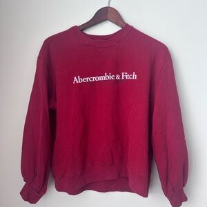 Abercrombie & Fitch Burgundy Crewneck Sweatshirt